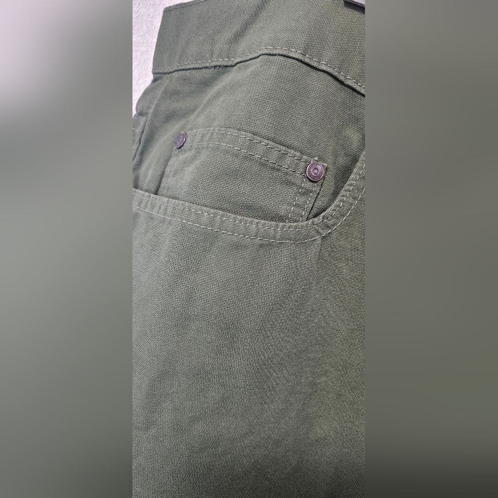 Blue Mountain Men's Canvas Relaxed Fit 5 Pocket Pants Men 40 X 32 NWT Green - Picture 3 of 9